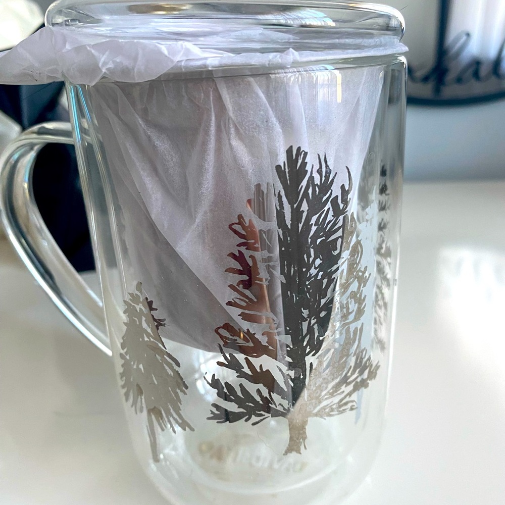David’s tea glass tree mug